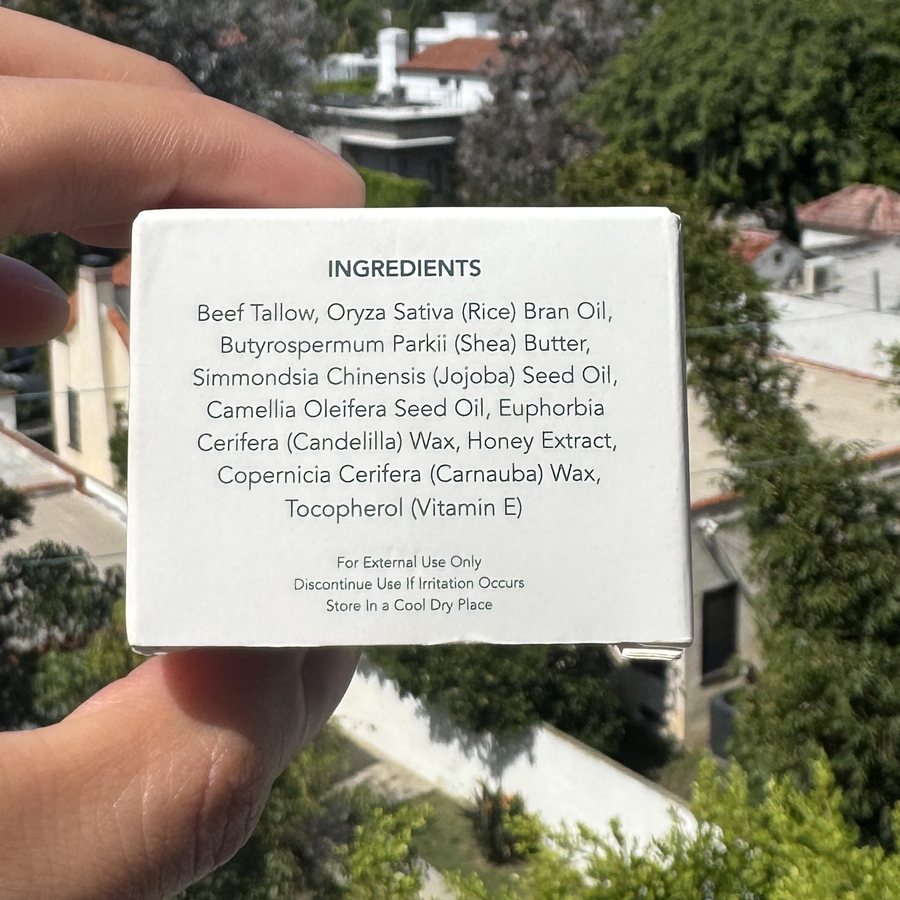 TALO ingredient list on the back of the box
