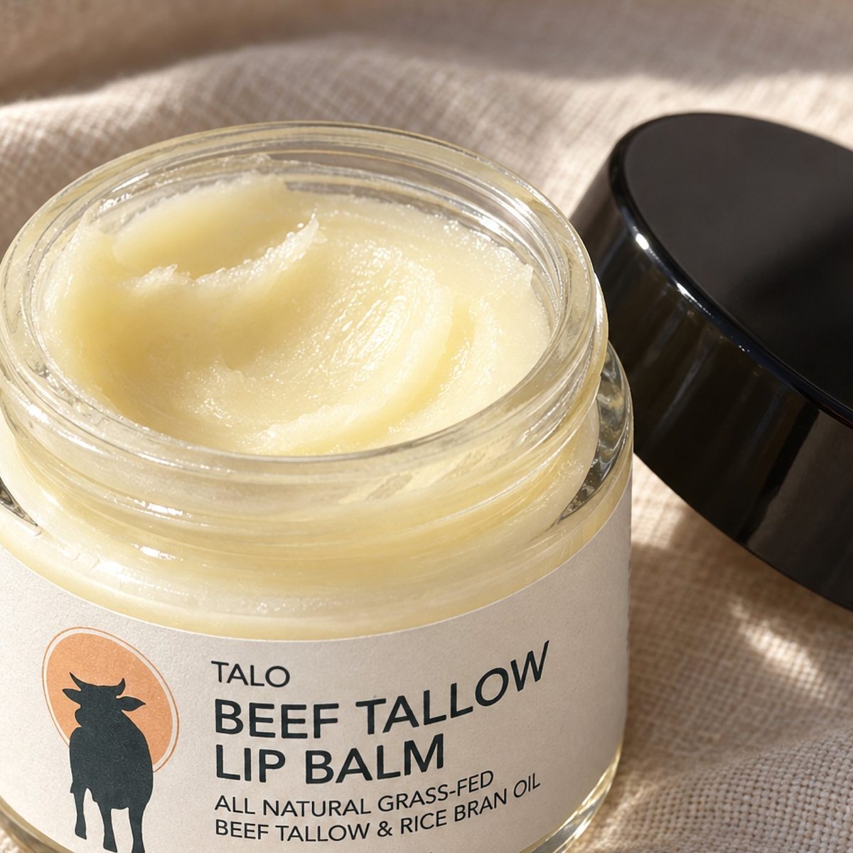TALO balm texture in the open jar